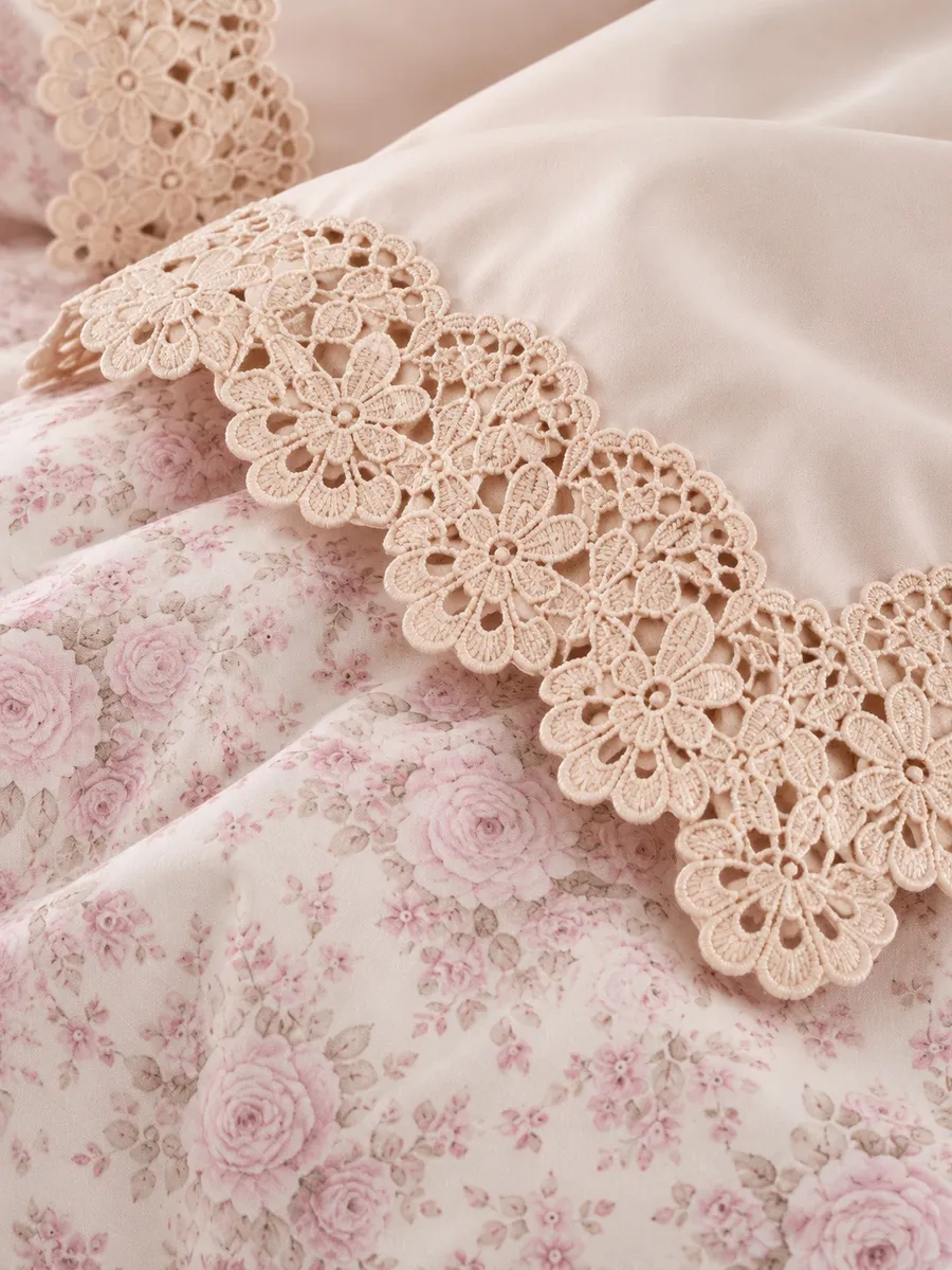 Gelin Home КПБ 6 пр. ROSE пыльная роза пододеяльник 200*220, простынь 240*260, наволочки 50*70 2шт, декоративные наволочки 50*70 2шт GLNN603 — фото 2