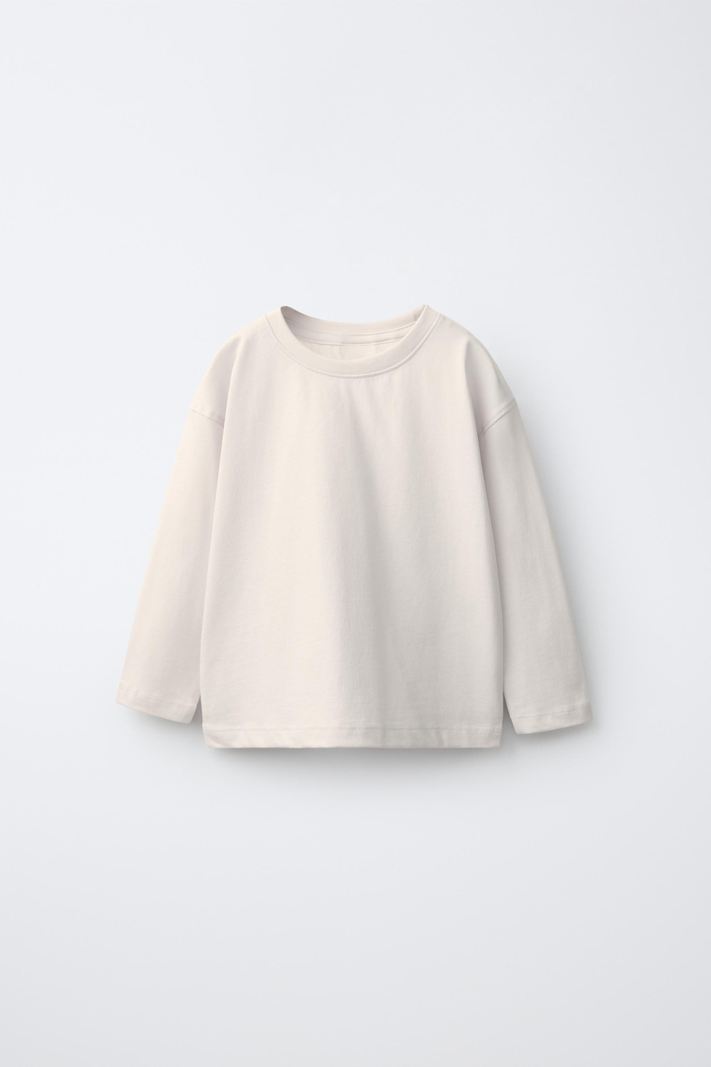 ZARA НАБОР ИЗ ТРЕХ ФУТБОЛОК С ДЛИННЫМ РУКАВОМ, ЧЕРЕПИЧНЫЙ