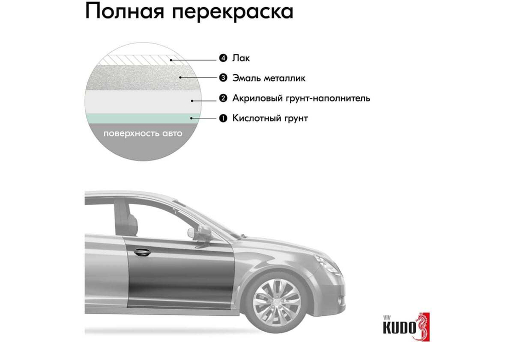 Эмаль металлик ВАЗ Kudo 281 Кристалл (520мл) аэрозоль