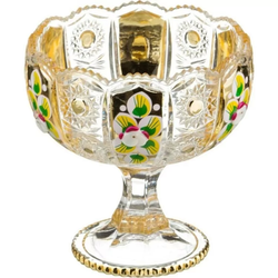Конфетница на ножке "LEFARD GOLD GLASS" диаметр=12,5 см высота=13 см