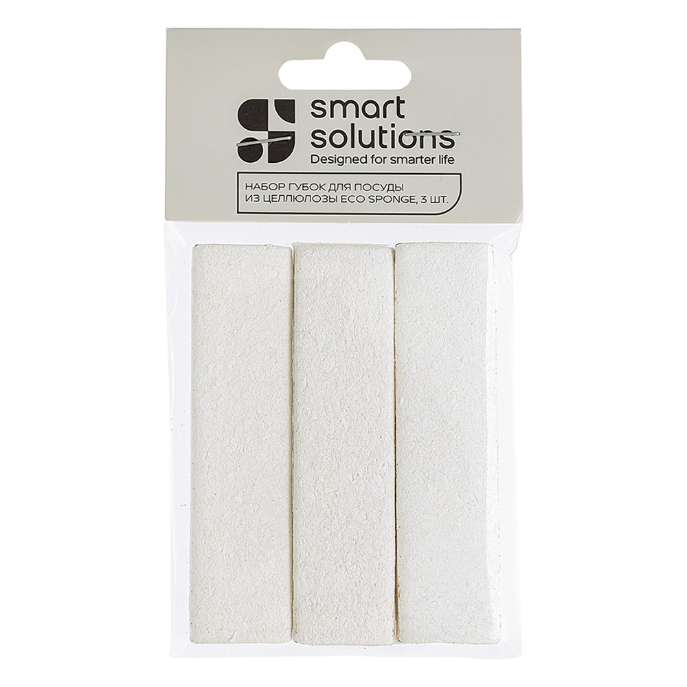 Набор губок для посуды из целлюлозы eco sponge, 3 шт.