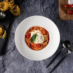 Тарелка глубокая 340 мл d 25 см h7,7 см для пасты, для супа White Raw Wood P.L. Proff Cuisine [3]