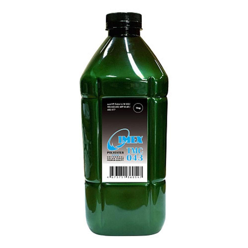 Тонер для HP Color Универсальный тип TMC 043 (1кг, голубой, Polyester, IMEX) Green Line Тонер для HP Color Универсальный тип TMC 043 (1кг, голубой, Polyester, IMEX) Green Line