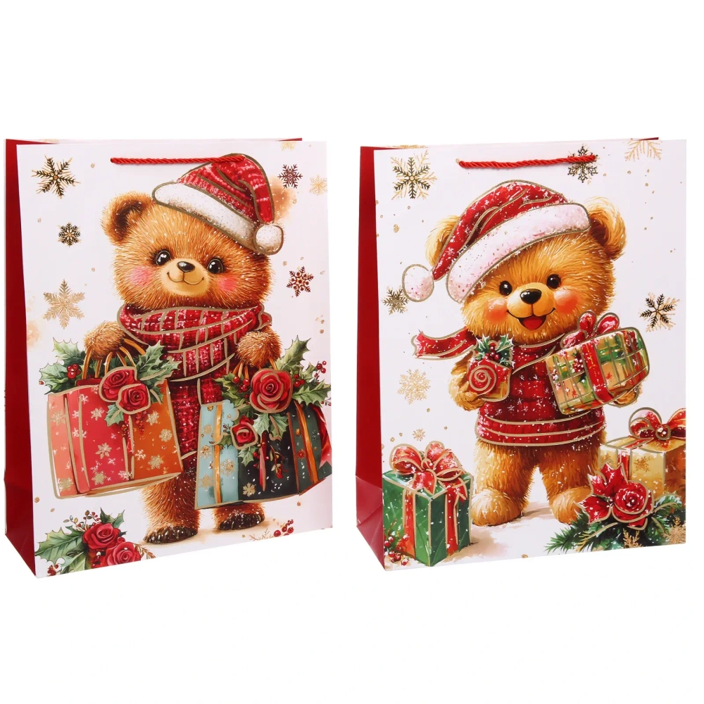 Пакет подарочный «Honey Bear» 31*40*12 см, микс