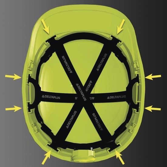 Каска защитная DIAMOND VI WIND оранжевая (DIAM6WTRORFL) Delta Plus
