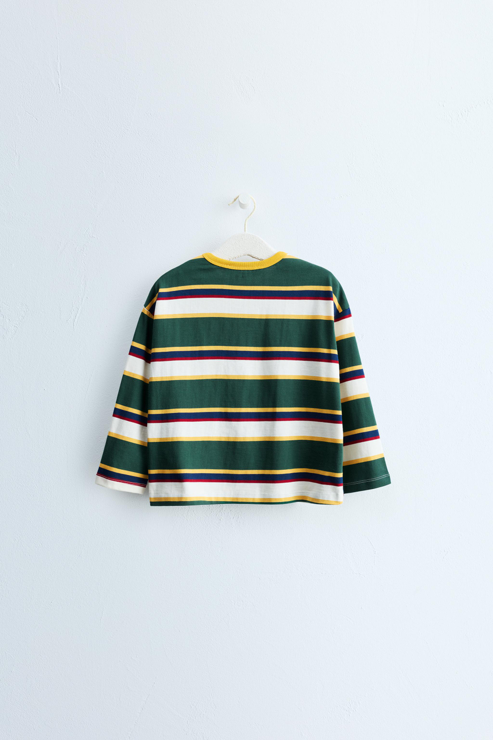 ZARA TIMELESS — ФУТБОЛКА В ПОЛОСКУ, ЧЕРНЫЙ/ЗЕЛЕНЫЙ