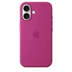 Чехол Silicone Case MagSafe для iPhone 16 Фуксия