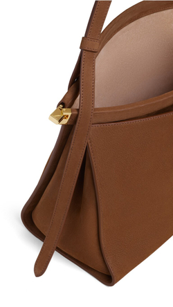 ALAÏA СУМКА LE CLICK POCKET 35 ИЗ НУБУКА, КОРИЧНЕВЫЙ