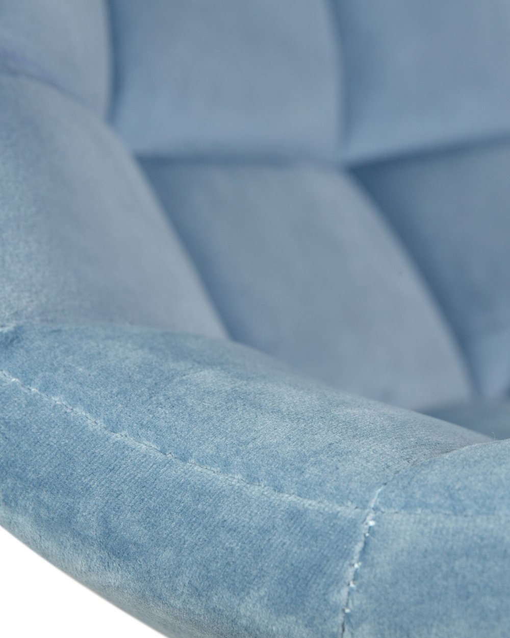 Стул барный DOBRIN TAILOR WHITE, пудрово-голубой велюр (MJ9-74)