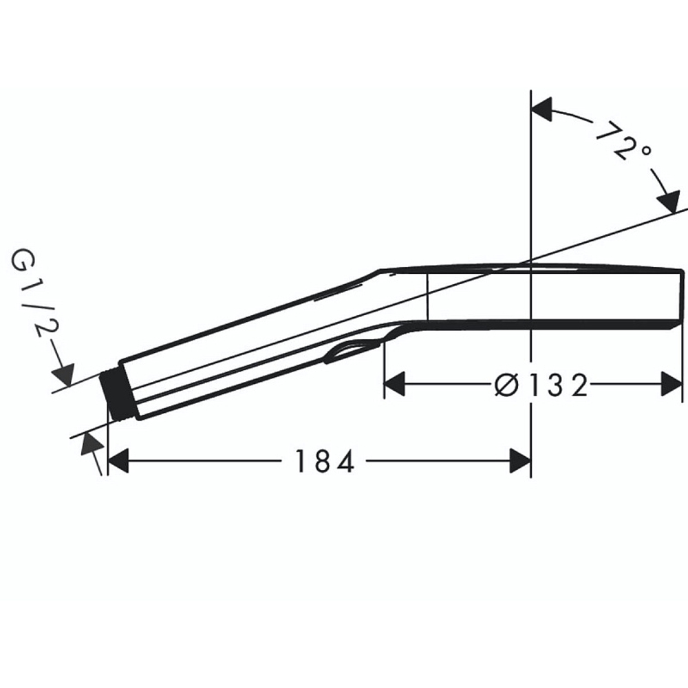 Ручной душ Hansgrohe Rainfinity 130 3jet, черный матовый (26864670)