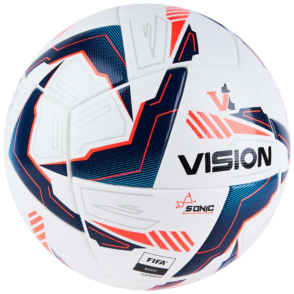 Мяч футб. VISION Sonic, FV324065,р.5, 24 пан.,FIFA Basic,PU, термосш.,бело-синий