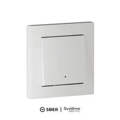 Выключатель одноклавишный с подсветкой Systeme Electric AtlasDesign Smart Белый ATN000113Z
