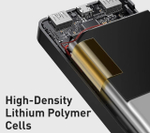 Внешний аккумулятор повербанк чёрный Power Bank 10000mAh 15W BASEUS PPBD10