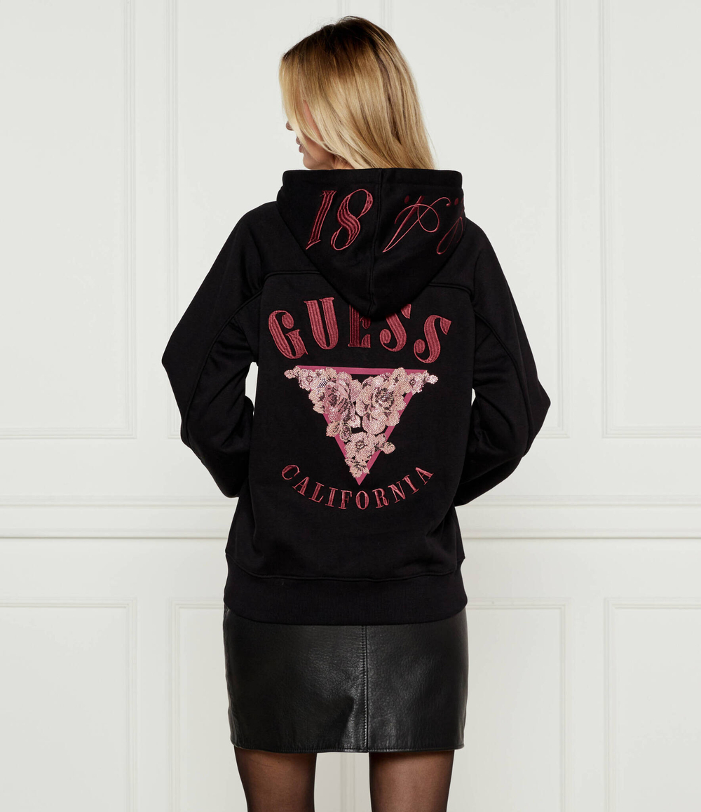 Худи ROSES GUESS - черный(W4BQ05 KBY51)