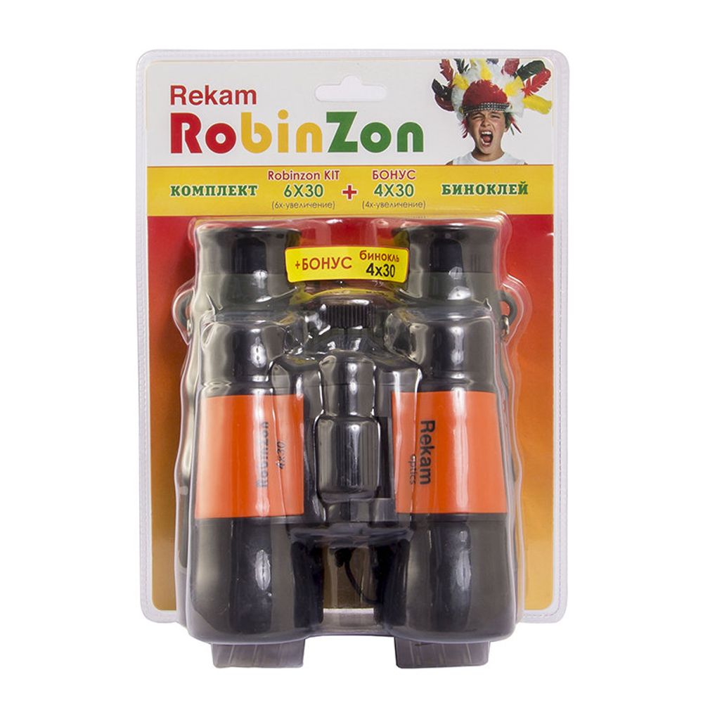 Комплект биноклей Rekam "RobinZon Kit": RobinZon 4x30 и RobinZon 6x30