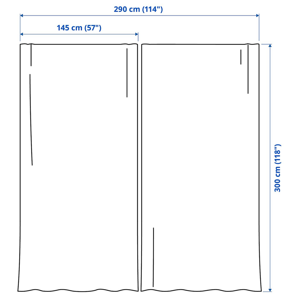 IKEA SLÅNHÖSTMAL  (ИКЕА СЛОНХЁСТМАЛ)  -  Гардины, 2 шт. - белый/чёрные полоски/с люверсами 145x300 см