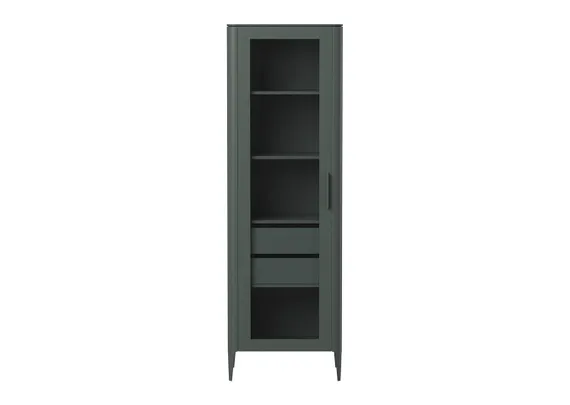 Витрина Type oak стеклянная высота 200 см L (темно-серый)