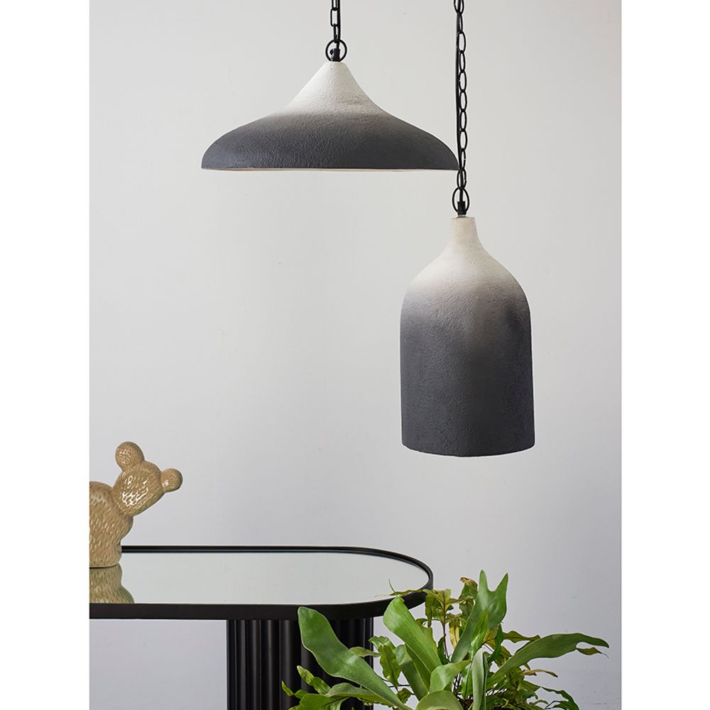 Светильник подвесной Sustainable collection, Ø22х39 см, черный/белый