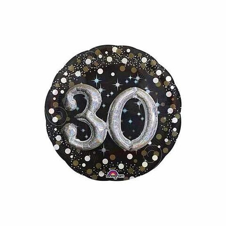 Шар фигура с обьемными цифрами на 30 лет, 81 см