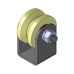 Ролик капролон d-40 под угол на платформе