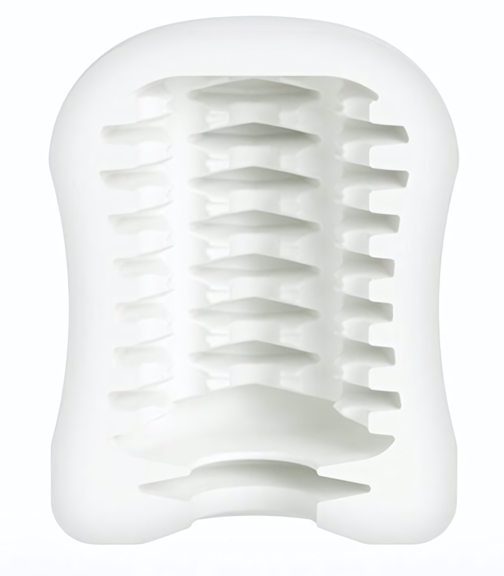 Компактный мастурбатор MasturbaTIN Ribbed Ricky (Цвет: белый)