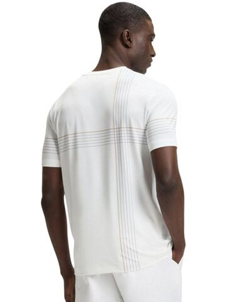 Мужская теннисная футболка BOSS Check Pro TOC Slim - bright white
