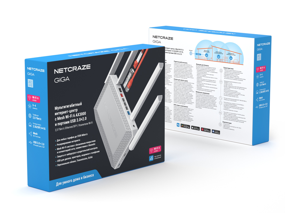 Wi-Fi(6) Роутер Netcraze Giga