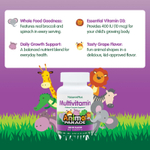 NaturesPlus, Animal Parade®, жевательные мультивитамины для детей, со вкусом винограда, 90 таблеток в форме животных
