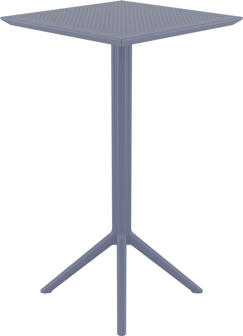 Стол пластиковый барный складной Siesta Contract Sky Folding Bar Table 60, темно-серый