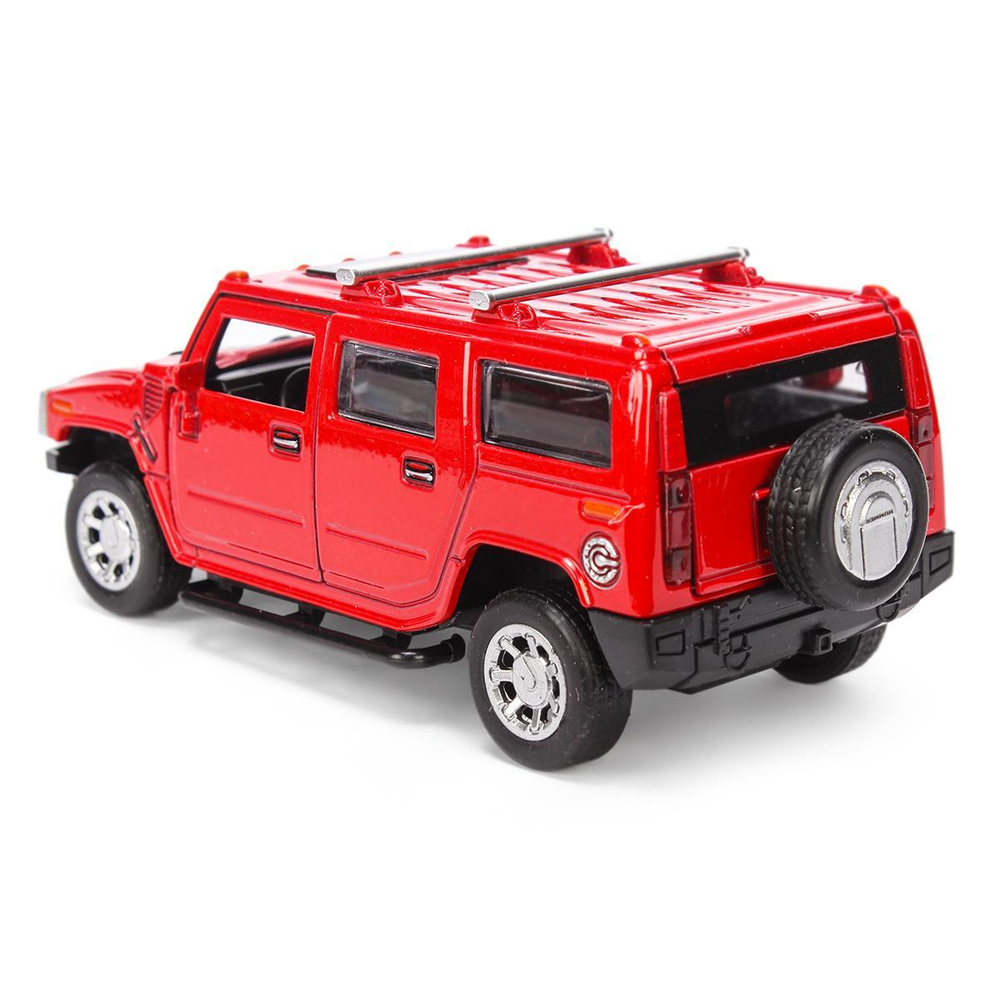 Модель ин. мет. "Hummer H2" 12см. открыв. двери, красный HUM2-12-RD (Технопарк)