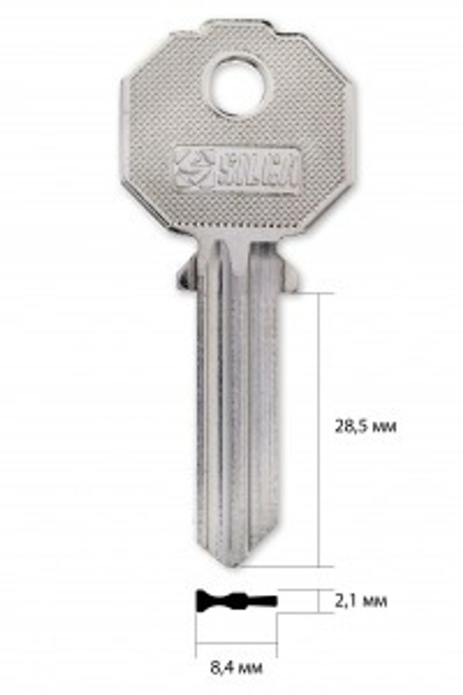 Заготовка английского ключа 13048 PS5M PR-6 PF092 PRF28F