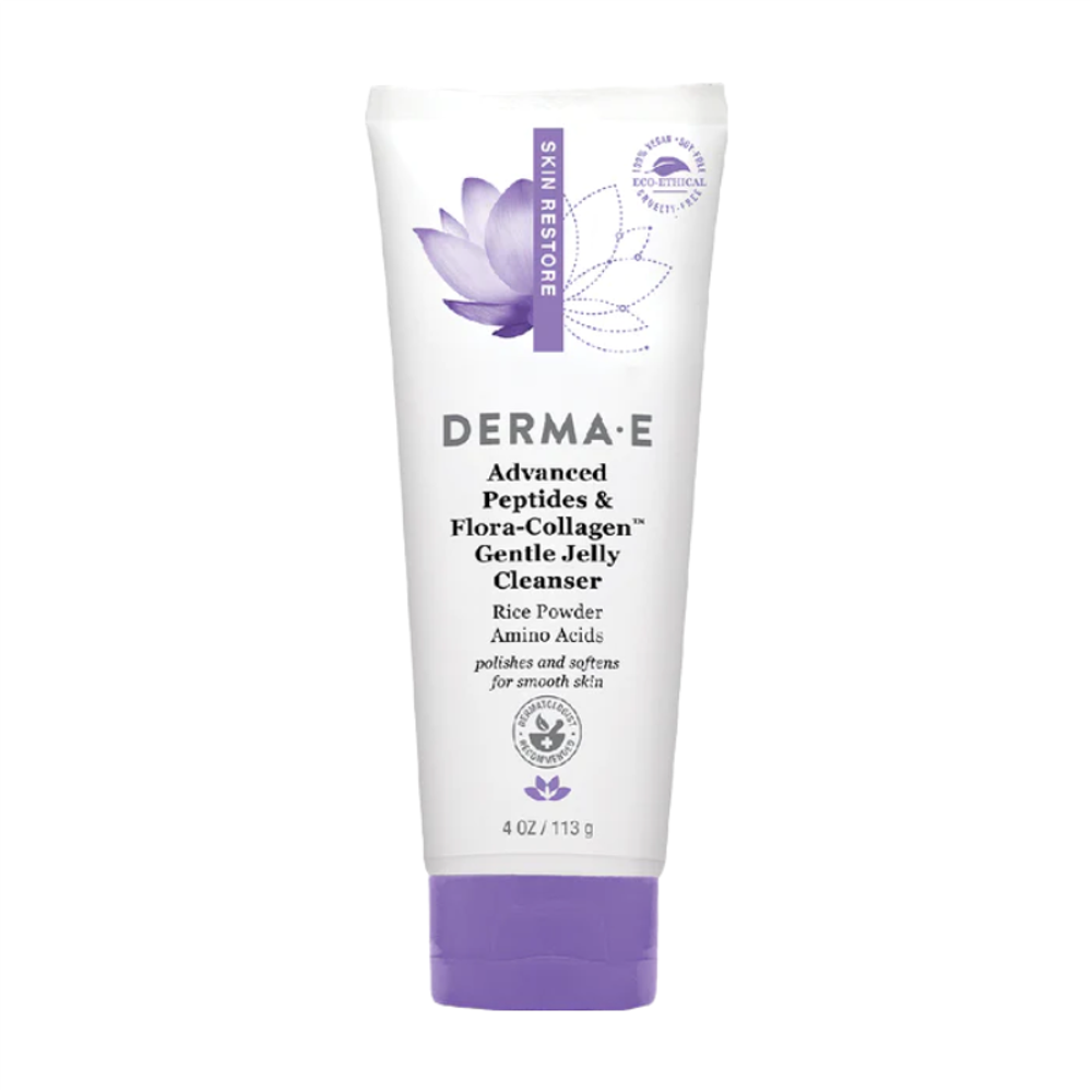 Advanced Peptides & Flora-Collagen™ Gentle Jelly Cleanser Нежное Гель-Желе Для Умывания с Пептидом и Коллагеном 113мл (DERMA E)