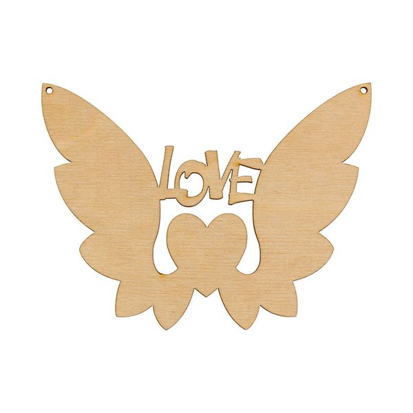 Заготовка из фанеры Подвеска, Крылья Love, 12х9 см, ВД-643 Mr.Carving