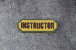 Шеврон Instructor PVC. Коричневый на койоте