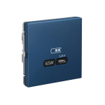 ARTGALLERY USB РОЗЕТКА тип-С 65Вт высокоскор.заряд. QC, PD, механизм, АКВАМАРИН