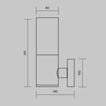 Уличный настенный светильник (бра) Уиллис / Willis E27х1 60Вт IP54, O418WL-01B. TM Maytoni