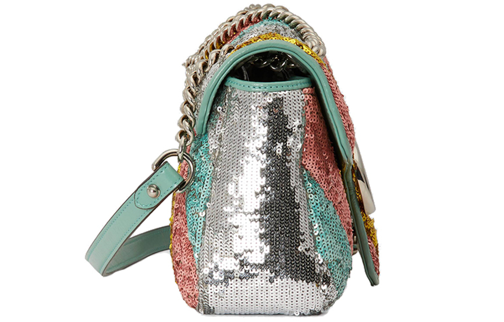 GUCCI Quilted Sequined Leather Crossbody Bag, Shoulder Bag Women"s