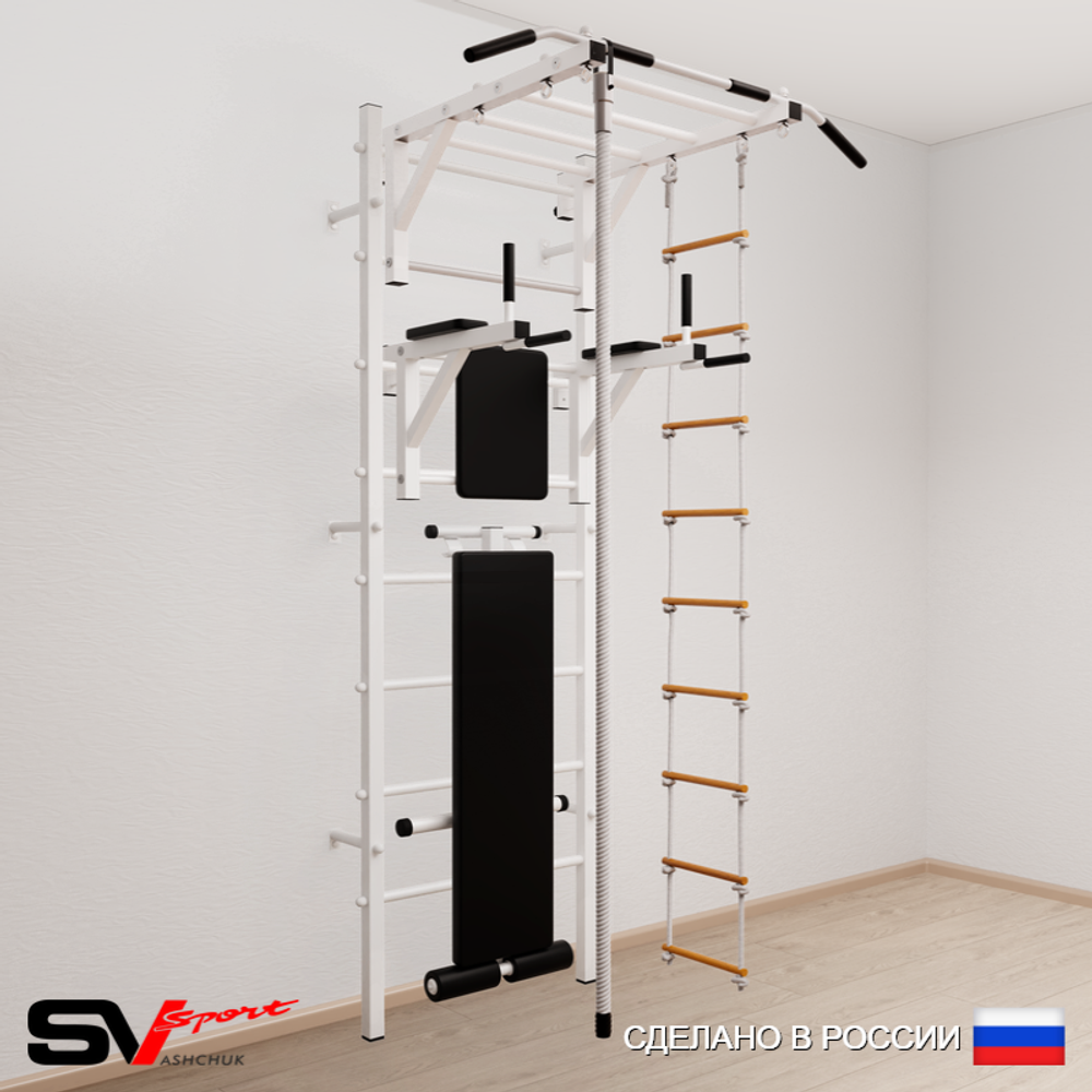 Шведская стенка Sv Sport 555 (Турник рукоход/Брусья/Скамья/Канат/Лестница)