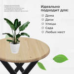 Круглая деревянная столешница из массива сосны, 60х60 см, толщина 24 мм, в натуральной отделке