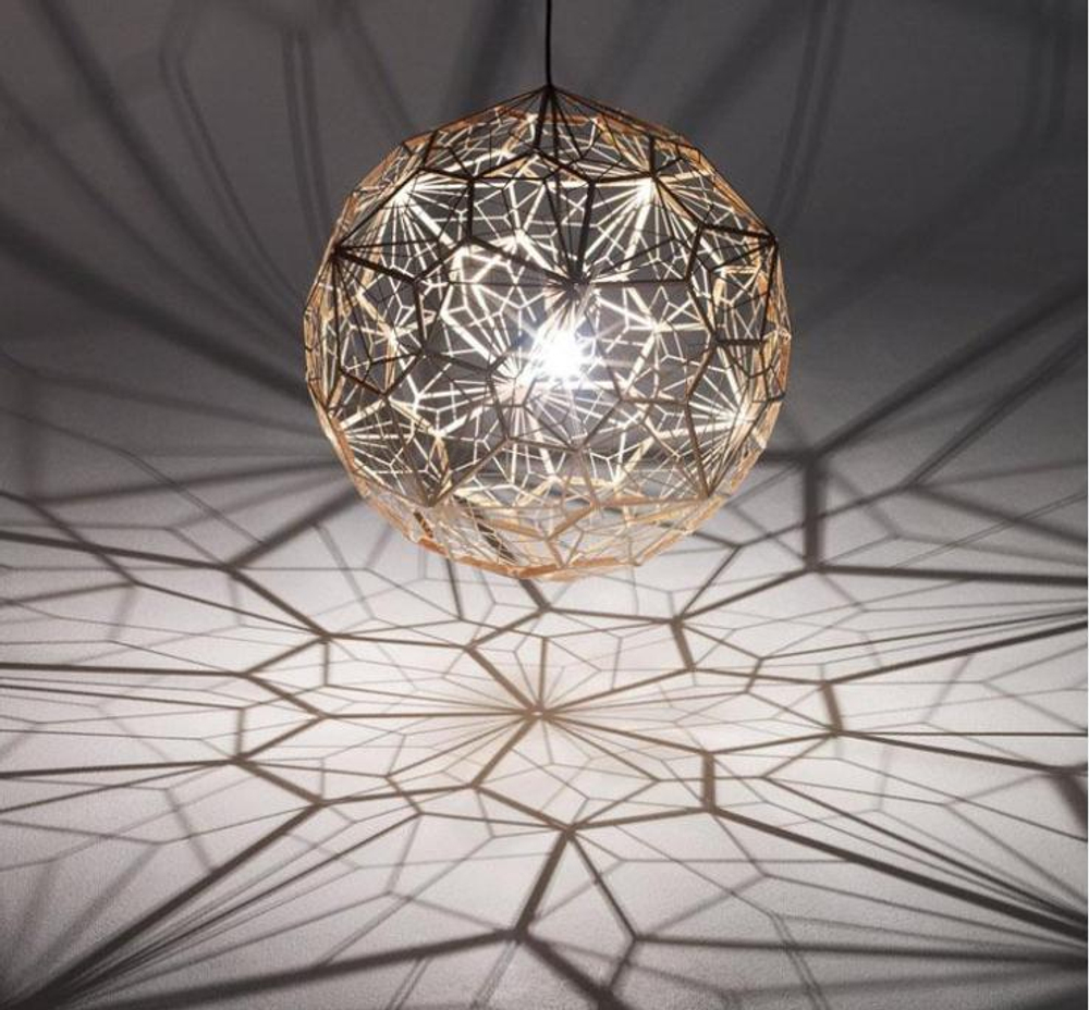 Pendant design lamp  Etch Web by Tom Dixon (Silver)