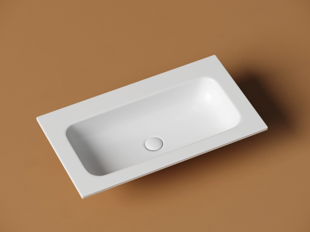 Раковина накладная Ceramicanova Грация (Grace) прямоугольная, без отверстия под смеситель, 810x457x137мм, цвет белый матовый, CN7012MWwx