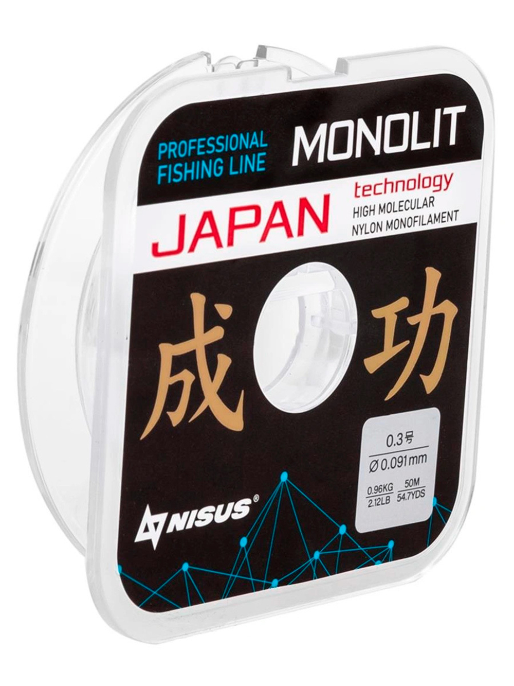 Леска для рыбалки Nisus MONOLIT Nylon Transparent 0,091mm/50m (N-MO-0.091-50)