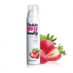 Массажная хрустящая пенка Tickle My Body Strawberry с ароматом клубники - 150 мл.
