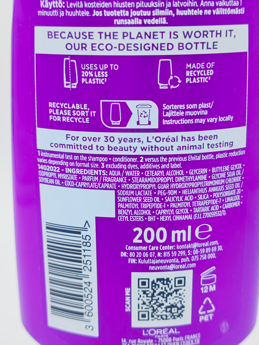 Кондиционер для волос Elvital Collagen Lifter с коллагеном для объёма, 200 мл (Франция)