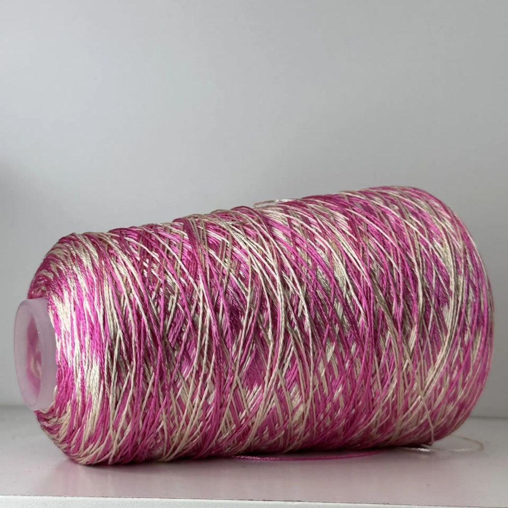 X3893 - Missoni; 100% вискоза; 650м/100гр; col. Ghiaccio, цвет: ярко-розовый, кремовый
