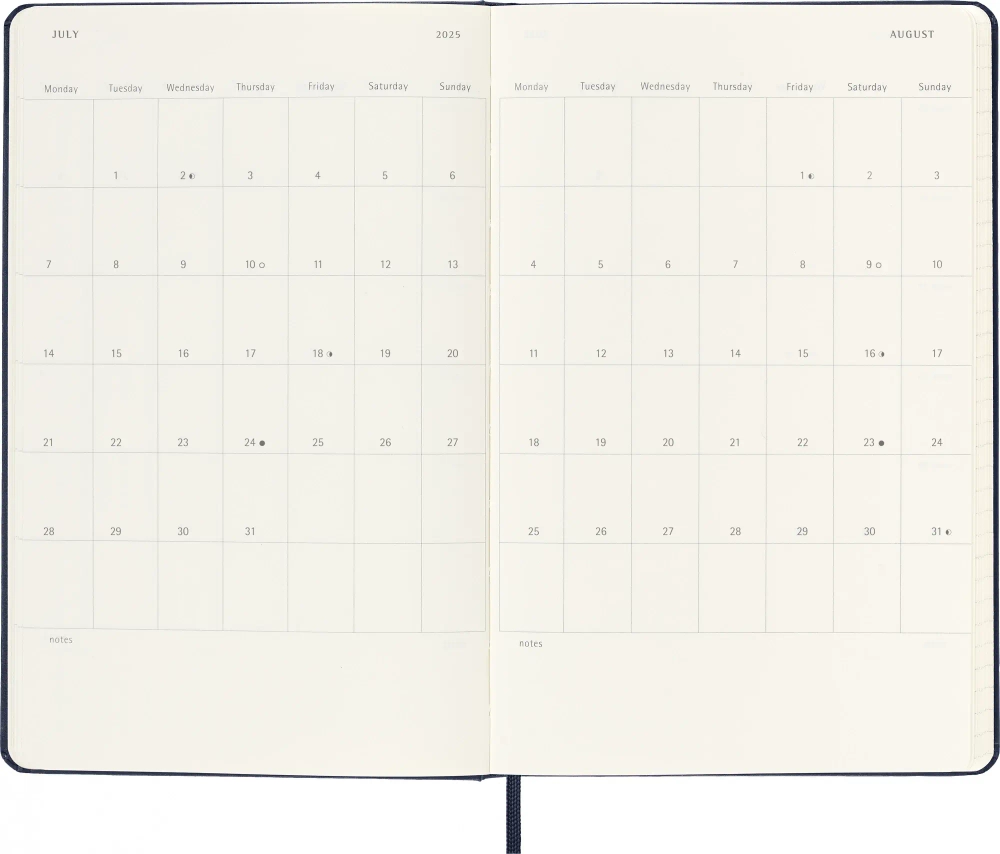 Еженедельник Moleskine Classic WKNT (DHB2012WN3) 13х21см твердая обложка синий сапфир