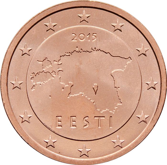 2 евроцента 2015 Эстония (2 euro cent)