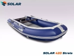 Лодка надувная моторная solar-420 strela jet tunnel