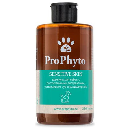 PROPHYTO SENSITIVE SKIN Шампунь для собак с растительными экстрактами против зуда и раздражения, 250 мл