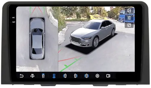 Магнитола для Hyundai Staria 2021+ (штатный экран 8") - FarCar BX10-360-7300M монитор 10.36" 2K QLED на Android 13, Быстрая, CarPlay, 4G SIM-слот, 4 камеры в комплекте